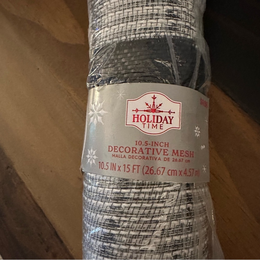 Holiday Decorative Mesh Ribbon Lot Buffalo Plaid Black White Red - Picture 2 of 3